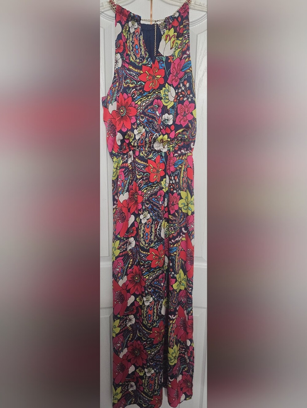 Laundry by Shelli Segal Halter maxi dress size 10 - Picture 4 of 8